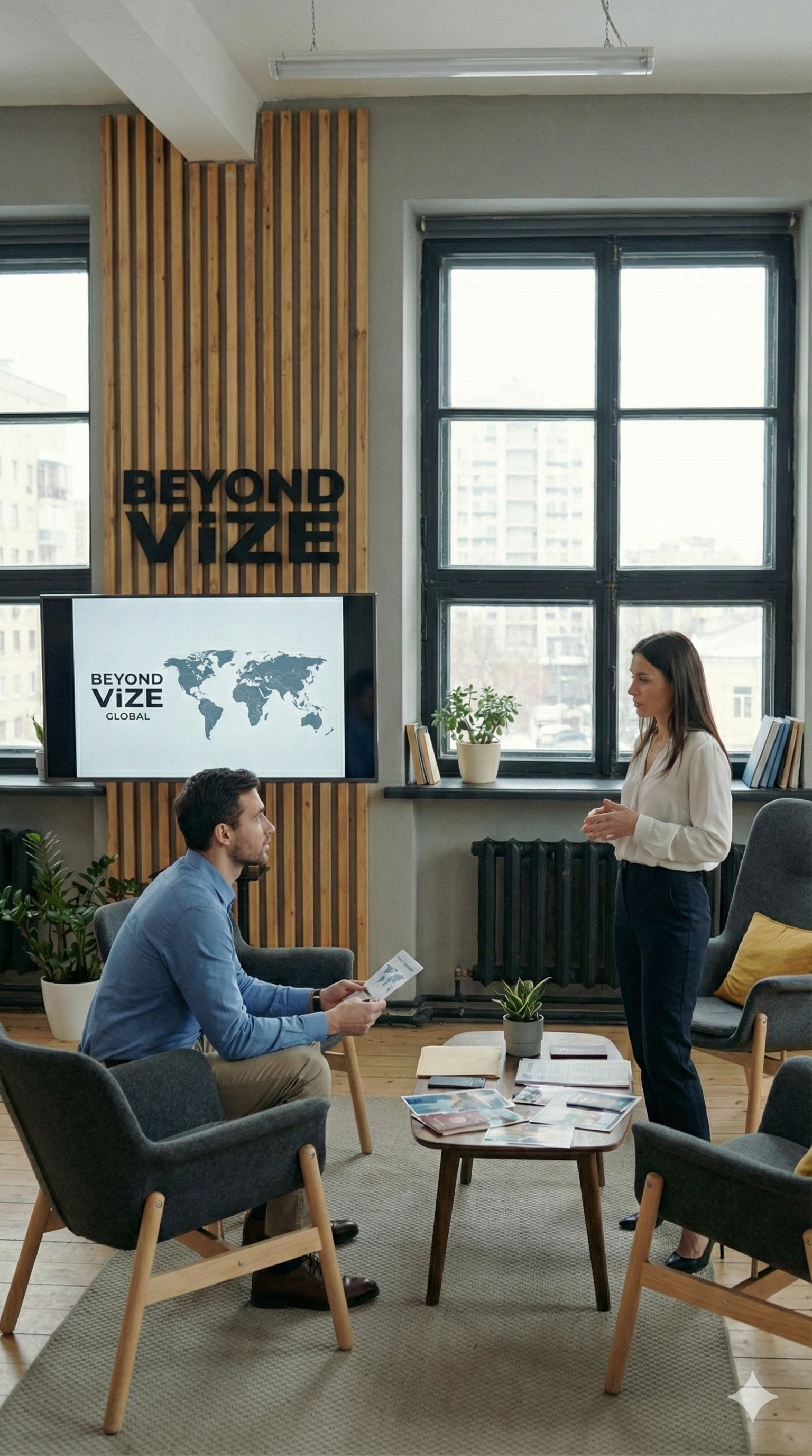 Beyond Vize Danışmanlık ofis ve müşteri görüşmeleri